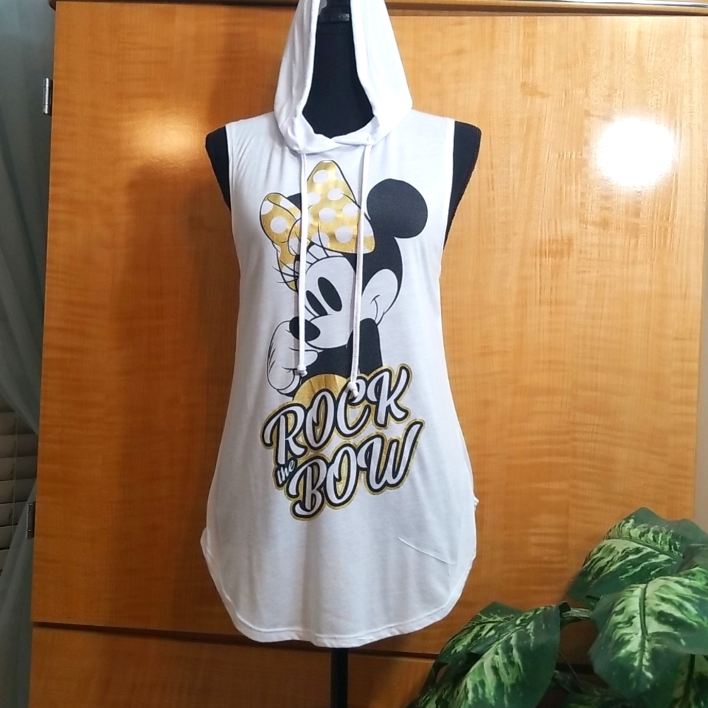 Disney Minnie Mouse white sleeveless tank sz7/9.